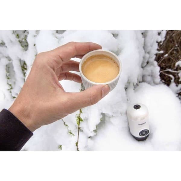 Wacaco Nanopresso Mini espresso-maskin portabel med skyddande fodral, förbättrad version av den lilla resekaffemaskinen, p