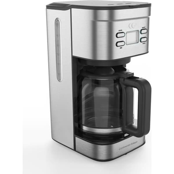 CONTINENTAL EDISON programmerbar filterkaffebryggare i rostfritt stål