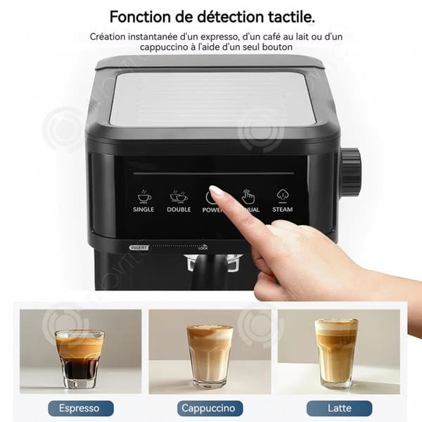INN Elektrisk kaffemaskin 850w med vattentank på 1.8L kaffemaskin med kvarn droppkaffemaskin