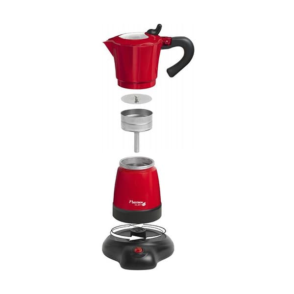 Italiensk espressobryggare - Bestron - 6 koppar - 480W - Röd