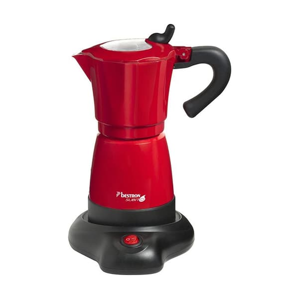 Italiensk espressobryggare - Bestron - 6 koppar - 480W - Röd