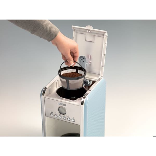 Vintage blå kaffebryggare - Ariete - Programmerbar - 12 koppar - 1000W