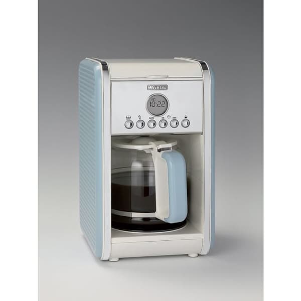 Vintage blå kaffebryggare - Ariete - Programmerbar - 12 koppar - 1000W
