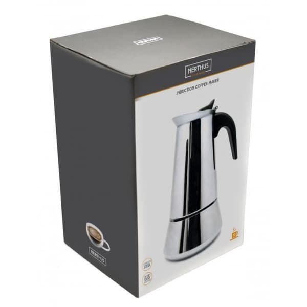 Induktion kaffebryggare - Nerthus - FIH 408 - 10 koppar - Rostfritt stål - Tål diskmaskin