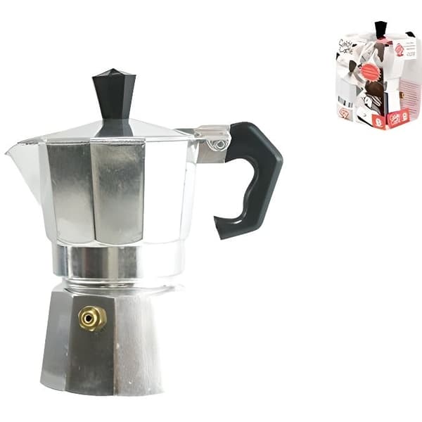 Expresso kaffebryggare - Bialetti - 8003512146619 - Grå aluminium - 3 koppar - Induktionskompatibel
