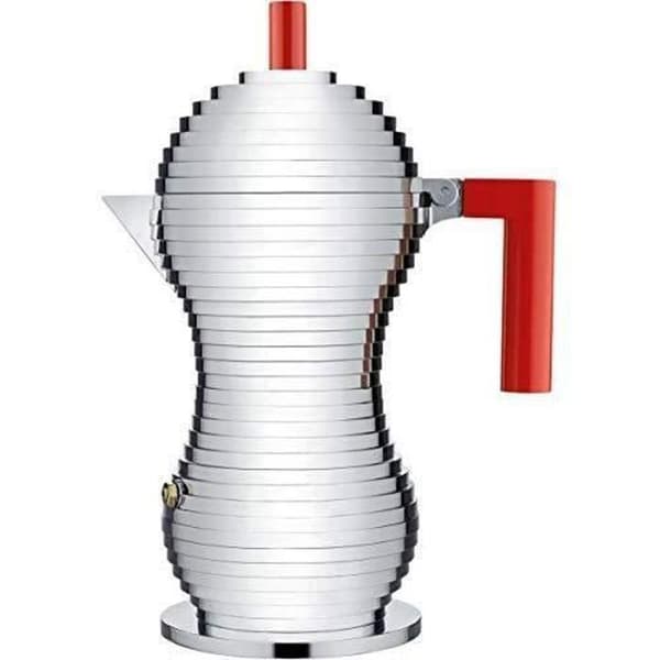 Espressobryggare - Alessi - Pulcina MDL02/6RFM - 6 koppar - Induktion - Röd
