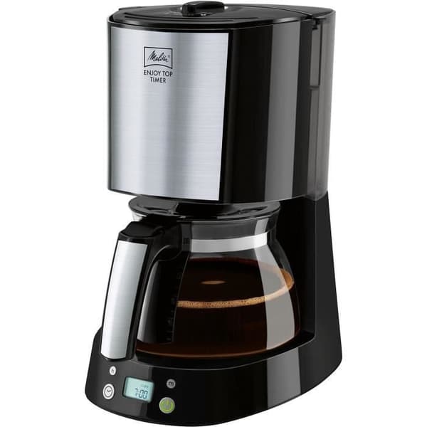 MELITTA filterkaffebryggare - Enjoy Top Timer 1017-11 svart - AromaSelector®-funktion - Antidroppsystem