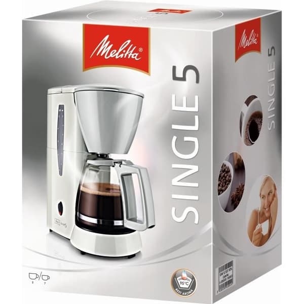 Melitta Single 5 M720-1/1 Vit kaffebryggare - 8 koppar filter 650W