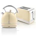 Miniatyrbild 1 av 6: Retro Set Petit-Déjeuner Vattenkokare 1,8L Trådlös, Brödrost 2 Stora Skivor SWAN STP7050CNEU 850W Grädde 57942