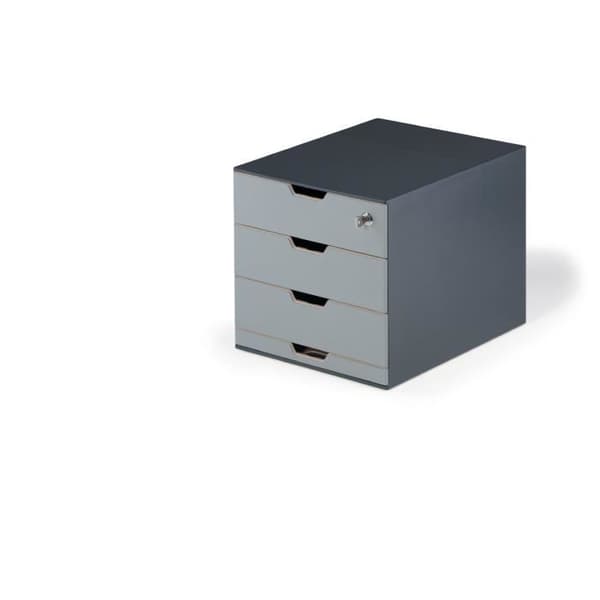 Förvaringsmodul - Slitstark - Antracitgrå - 4 lådor - Kaffeplats - Robust design