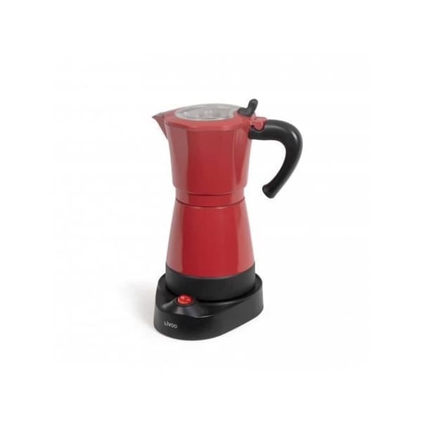 Elektrisk italiensk kaffebryggare - Ej specificerad - 6 koppar - Röd - 18,3 cm - Avtagbar tank