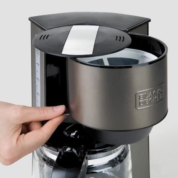 BLACK & DECKER - Filterkaffebryggare - 10 koppar - 870W - rostfritt stål/svart - BXCO870E