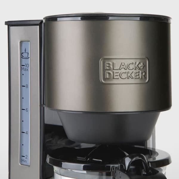 BLACK & DECKER - Filterkaffebryggare - 10 koppar - 870W - rostfritt stål/svart - BXCO870E