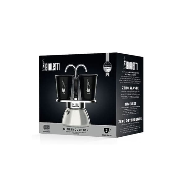 Set mini induktion 2 koppar svart - Bialetti