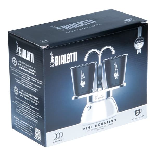 Set mini induktion 2 koppar svart - Bialetti
