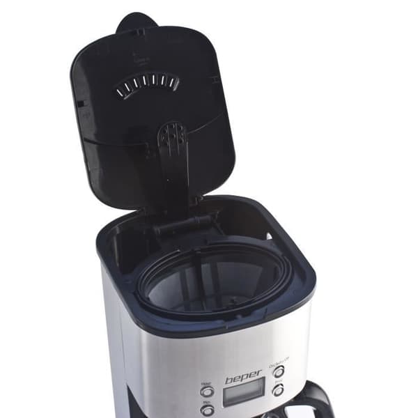 BEPER 90520 programmerbar filterkaffebryggare - Silver - 1000W - 12 koppar