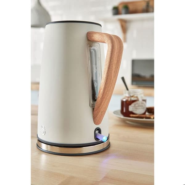 Set frukostmaskiner Vattenkokare utan sladd 1,7 L brödrost 2 Nordic Grön SWAN STP2090WHTNEU 2200W Vit 44379