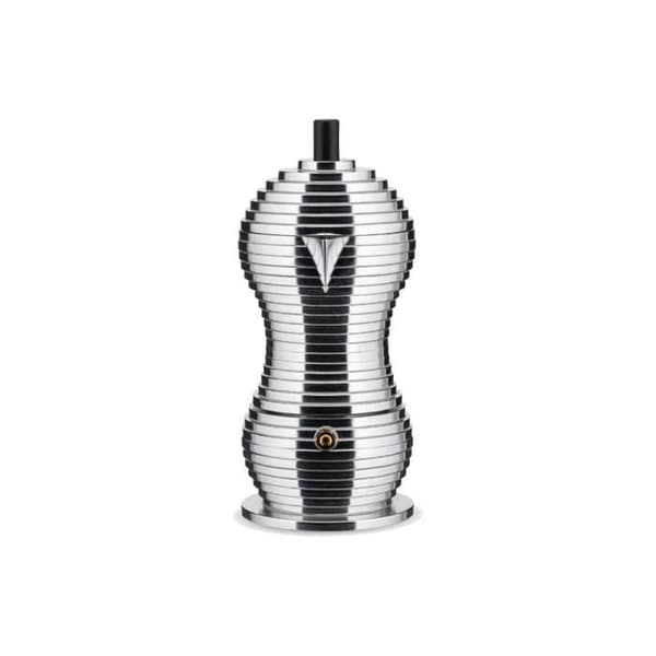 Espressobryggare - Alessi - MDL02-1 B Pulcina - Stålsvart - 1 kopp - 7 cl