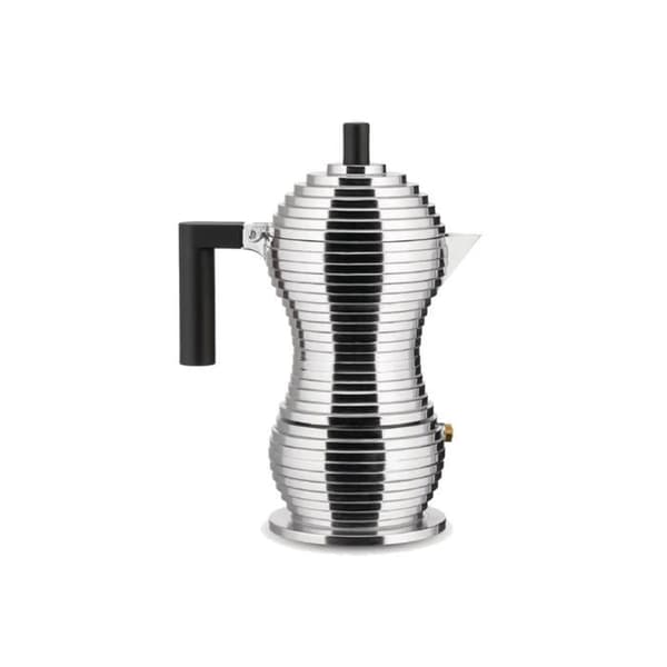 Espressobryggare - Alessi - MDL02-1 B Pulcina - Stålsvart - 1 kopp - 7 cl