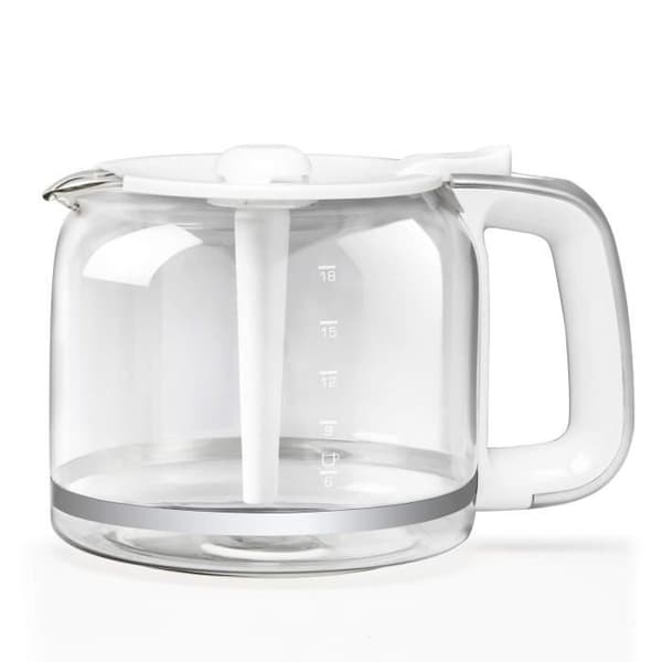 Programmerbar kaffebryggare 18 koppar vit silver