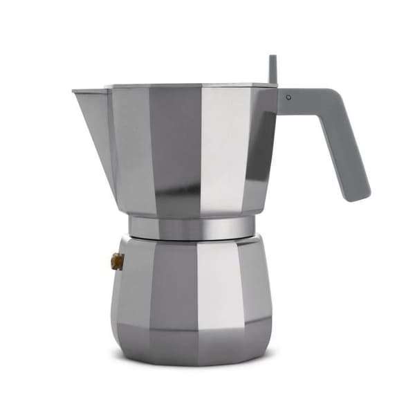 Moka Espresso - Alessi - 6 koppar - Grå - Malet kaffe - Modern design