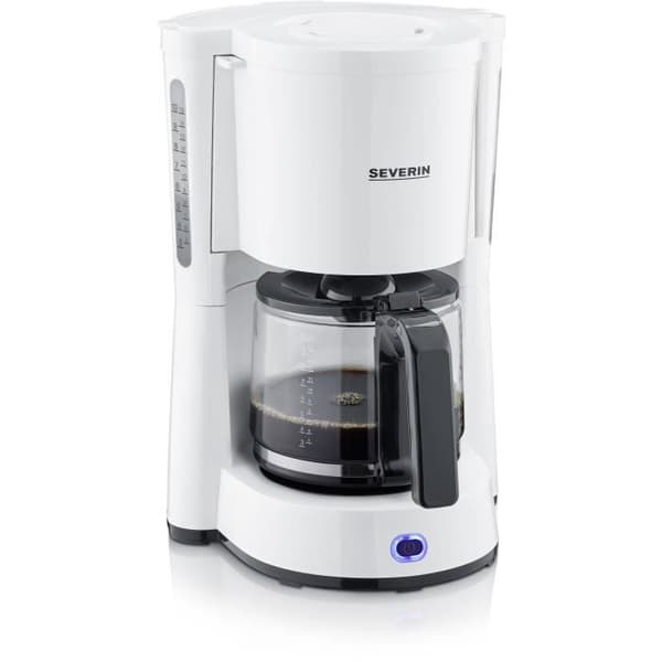 SEVERIN KA4816 filterkaffebryggare - 10 koppar - 1,4 L - 1000 W - Automatisk avstängning - Vit