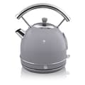 Miniatyrbild 6 av 6: Retro Set Petit-Déjeuner Kettle 1,8L Brödrost 2 Skivor Mikrovågsugn 20L SWAN STRP2070GRNEU 850W Grå 57997
