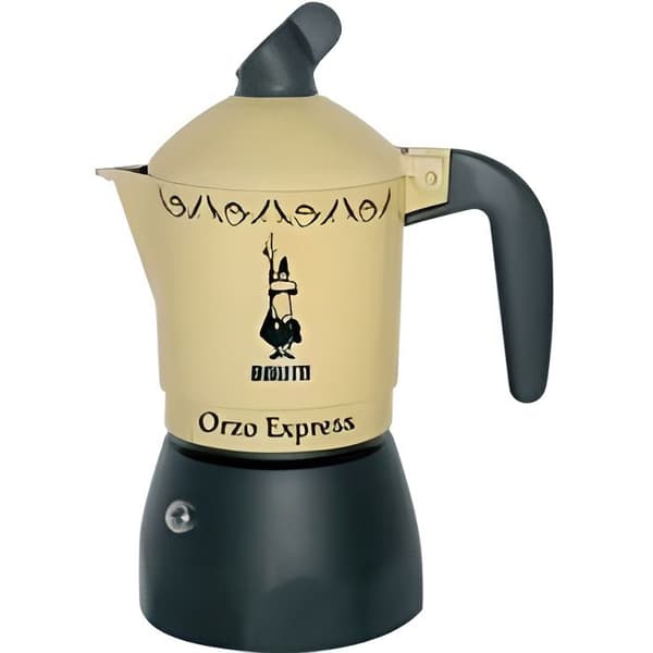 Bialetti Orzo Express 4-kopps kaffebryggare - Gul - Malet kaffe kompatibelt - Espressobryggningsmetod