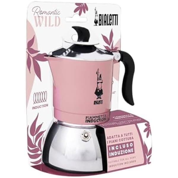 Induktionska kaffebryggare - BIALETTI - Fiammetta - 4 koppar - Rosa - För alla värmekällor