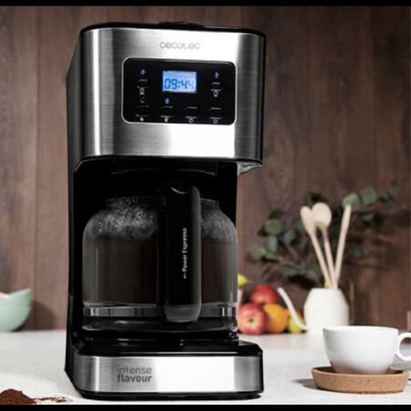 Cecotec Coffee 66 Smart kaffebryggare. ExtremeAroma Technology, Digital med LCD-skärm, 1,5 L (12 koppar), Reheat och Ma