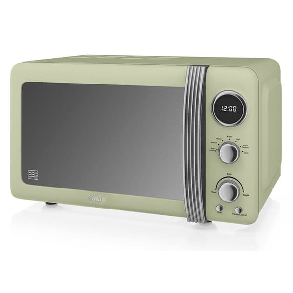 Retro Set Petit-Déjeuner Kanna 1,8L Brödrost 2 Skivor Mikrovågsugn 20L SWAN STRP2070GNEU 850W Grön 57973