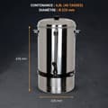 Miniatyrbild 2 av 2: Perkolator 6,5 liter - Saro - Inox - Droppfri kran - Nivåindikator - 40 koppar