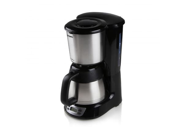 Domo DO709K, Droppande kaffebryggare, 1 l, Malat kaffe, Svart, Rostfritt stål