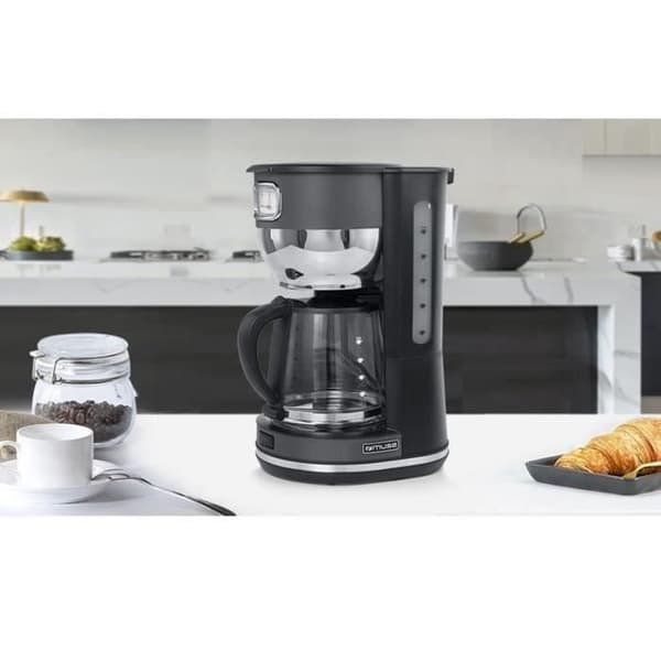 Filterkaffebryggare - MUSE - MS220DG - 10 koppar - 1000W - Grå/Inox