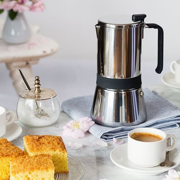 Cafékanna - Monix - M770004 - Inox 18/10 - 4 koppar - Kompatibel med induktion