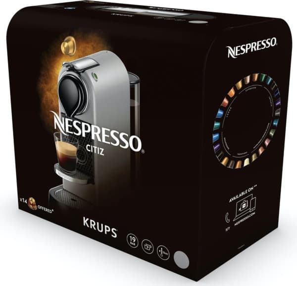 Krups Nespresso Citiz -kapselikeitin, hopea