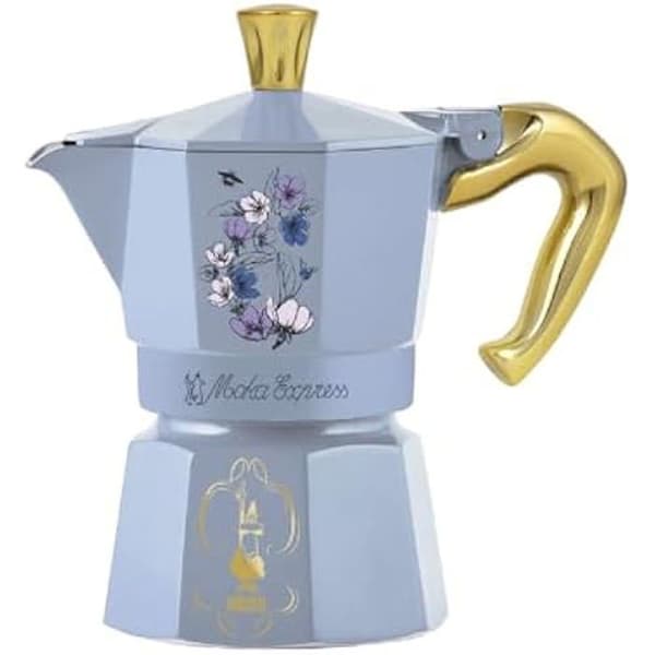 Moka Express Kaffekanna - BIALETTI - Bridgerton - 3 koppar - Aluminium - Isolerad handtag