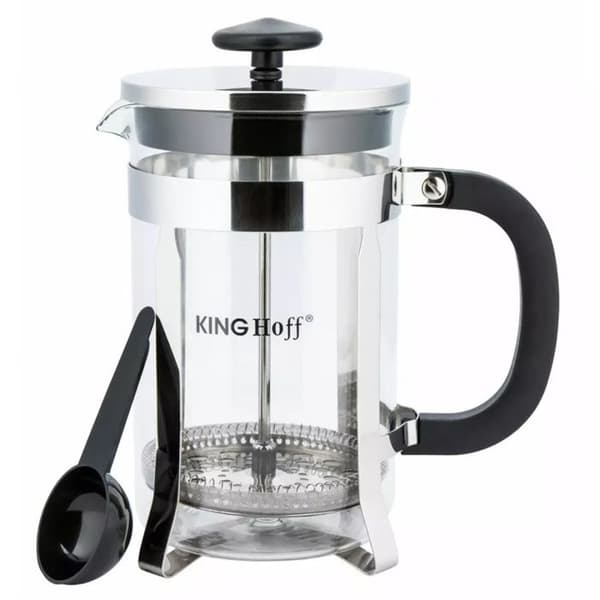 Fransk presse - KINGHOFF - KH-4837 - 600ml - Rostfritt stål - Borosilikatglas