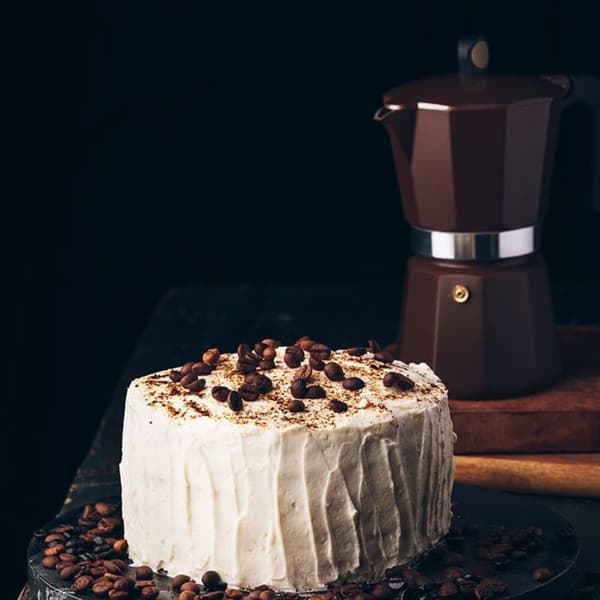 Cafetière Italien - Monix - NY KRAM - 9 koppar - Grädde - Kompatibel med malet kaffe