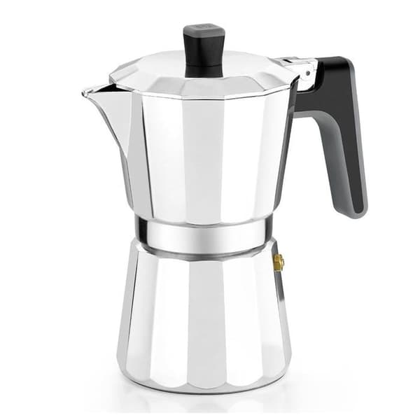 Italiensk kaffebryggare - BRA 8542 - 9 koppar - Aluminium - Silver - Passar alla typer av kök