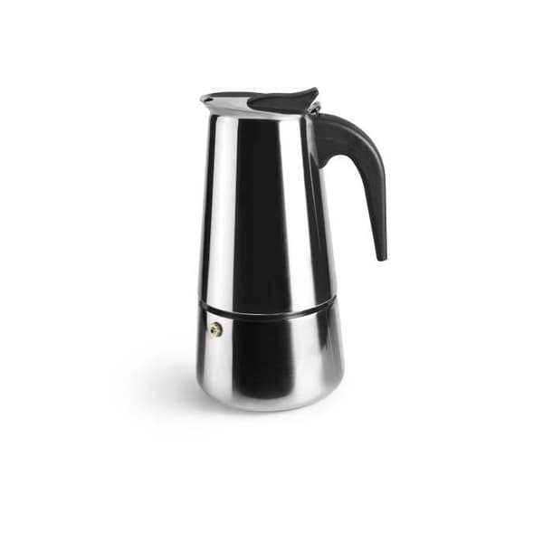 Ibili - Moka espressobryggare, 4 koppar, 185 ml, rostfritt stål, kompatibel med induktionshällar