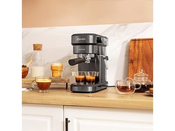 Cecotec 01624, Espressomaskin, 1,2 l, Malat kaffe, 1350 W, Grå