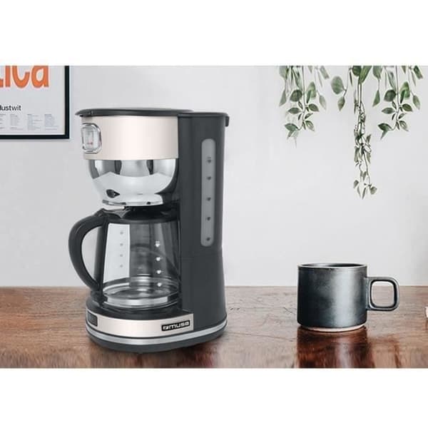 Filterkaffemaskin - MUSE - MS220SC - 10 koppar - 1000W - Kräm/Inox