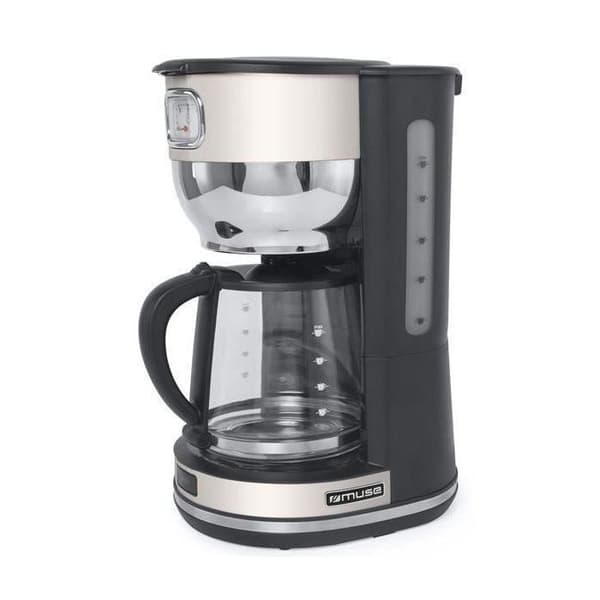 Filterkaffemaskin - MUSE - MS220SC - 10 koppar - 1000W - Kräm/Inox