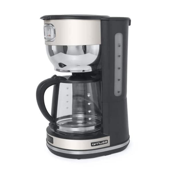 Filterkaffemaskin - MUSE - MS220SC - 10 koppar - 1000W - Kräm/Inox