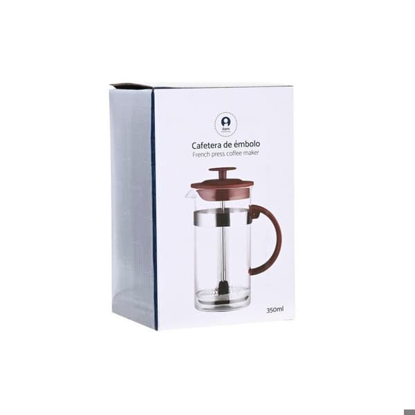 Fransk presskaffebryggare - DKD Home Decor - Borosilikatglas - Rostfritt stål - 2 koppar - Brun