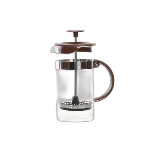 Fransk presskaffebryggare - DKD Home Decor - Borosilikatglas - Rostfritt stål - 2 koppar - Brun