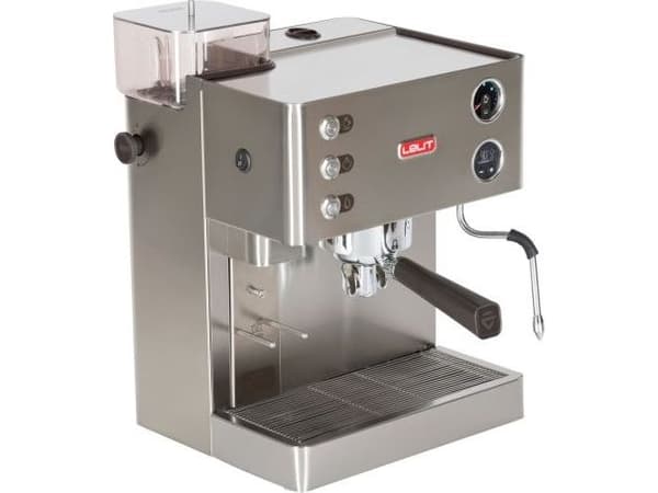Lelit Kate PL82T, Kombi-kaffemaskin, 2,5 l, Kaffe bønner, Malt kaffe, Innebygd kaffekvern, 1200 W, Rustfritt stål
