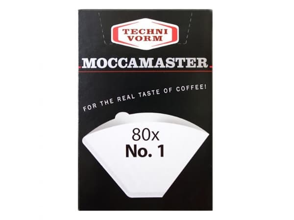 Moccamaster 85090, Kaffefilter, Moccamaster, Vit, papper, 80 styck