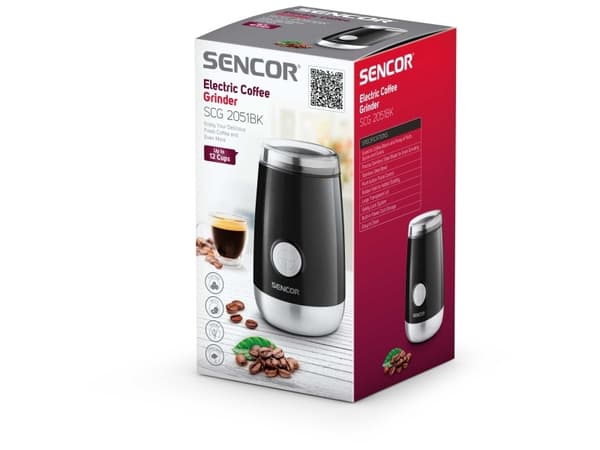 Sencor SCG 2051BK, 150 W, 220 - 240 V, 50 - 60 hz, 85 dB, 770 g, 116 mm